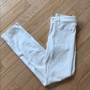 Hollister white skinny jeans